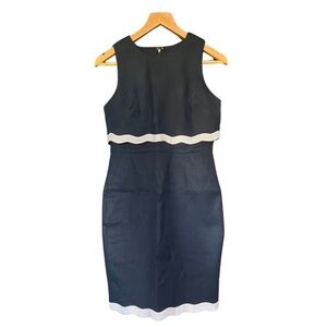 J. Crew Navy and White Dress